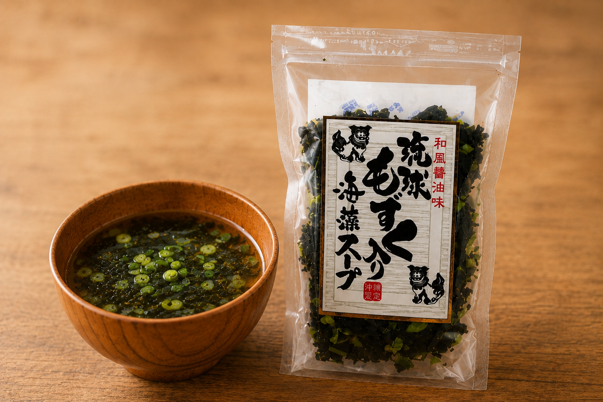 琉球もずくスープ｜沖縄産もずく使用・磯の香り広がる簡単ヘルシー即席スープ【徳和商店公式通販】